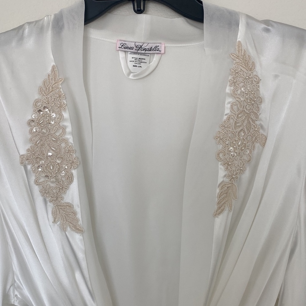 Brand New Linea Donatella Satin Bridal Wrap Robe Wedding Edition - Picture 3 of 6